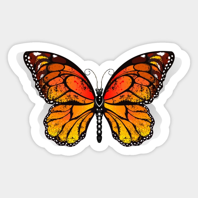 Orange Butterfly Monarch Sticker by Blackmoon9